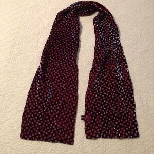 Silk neck scarf by Trisha Needham hand painted-Made in England.Iridescent velvet